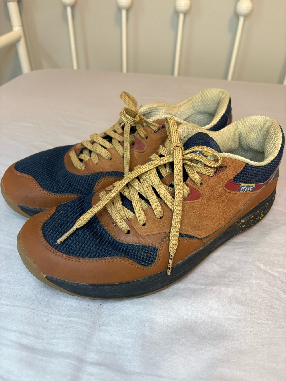 Lems Trailhead Sequoia Barefoot Hiking Shoes Men’s 9.5 Brown Blue